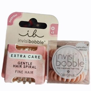 NWT 》2pks/6pcs《 INVISIBOBBLE EXTRA CARE & MATTE FINISH HAIR COILS!